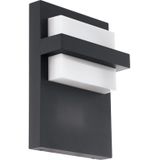 Eglo Culpina Led-buitenwandlamp,1-lichts wandlamp van aluminium en kunststof, kleur: zwart/wit, IP44