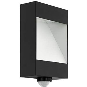 EGLO LED-buitenwandlamp met sensor Manfria 10 W antraciet