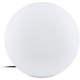 Eglo Connect Monterolo-C, Smart Home buitenlamp, staande lamp van kunststof, fitting: E27, dimbaar, wit-tinten en kleuren instelbaar, Ø: 50 cm, IP65, wit