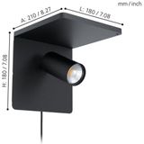 LED-Wandleuchte Ciglie, 98263 schwarz, 4,5 w, 3000 k, QI-charger - Eglo