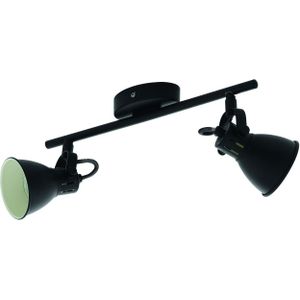 EGLO Seras 1 Plafondlamp, 2-lichts, industrieel, modern, klassiek, zwart, stalen woonkamer- of keukenlamp, spots met GU10-fitting