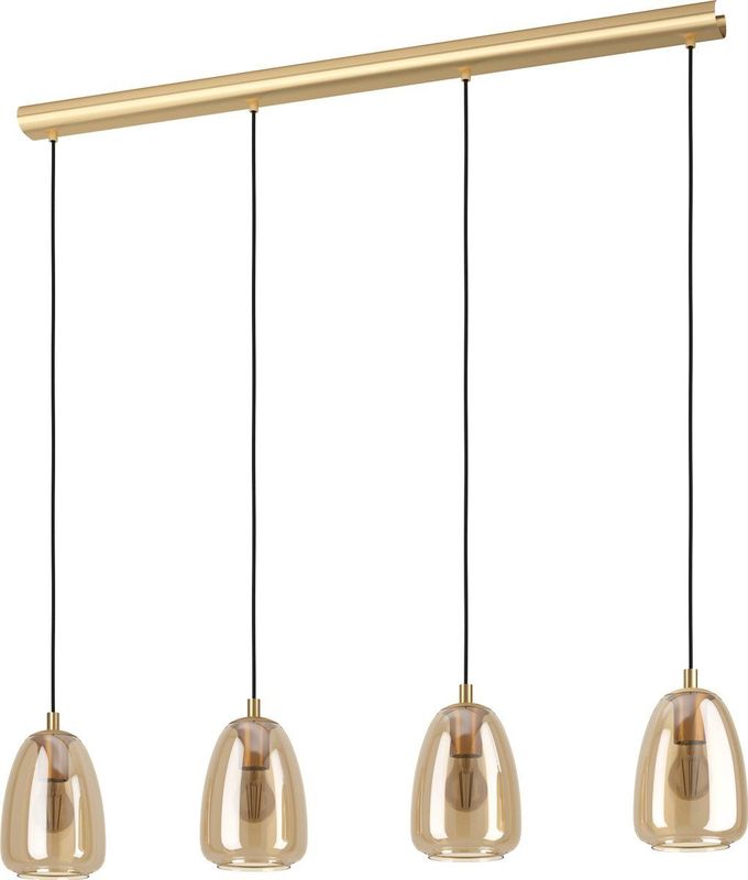 EGLO - Alobrase - Hanglamp - Geelkoper - Staal en Glas - Verstelbare Hoogte