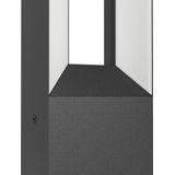 EGLO Sokkellamp led Riforano, 2-lichts staande buitenlamp, lamp buiten van gegoten zwart aluminium en wit kunststof, buitenverlichting warm wit, IP44