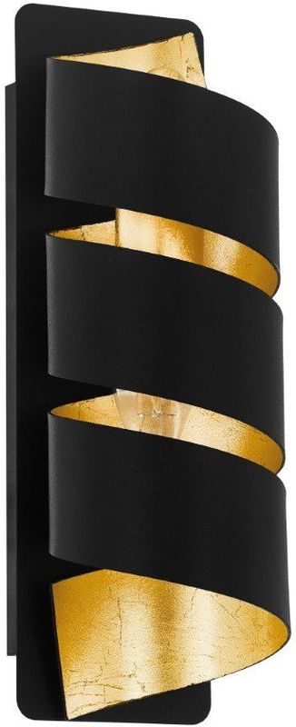EGLO - Elizondo Wandlamp - Zwart/Goud - E14 - 27 cm