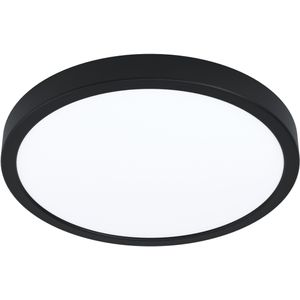 EGLO connect.z Smart Home LED badkamer plafondlamp Fueva-Z, Ø 28,5 cm, ZigBee, app en spraakbesturing, lichtkleur instelbaar, dimbaar, aluminium opbouwlamp zwart, IP44