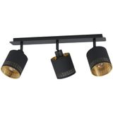 Eglo - 3er Spot Esteperra schwarz-gold 57,5 x 9 cm E27 Deckenlampen & Kronleuchter