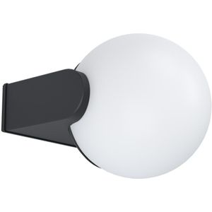EGLO Buitenlamp Rubio, wandlamp buiten, wand verlichting van gegoten aluminium in zwart en kunststof in wit, buitenverlichting muur, E27 fitting, IP44
