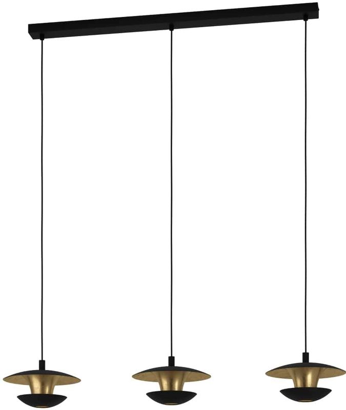 EGLO - Nuvano - Hanglamp - Zwart/Goud - Staal