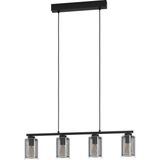 EGLO Zocabon Hanglamp - E27 - 81.5 cm - Glas - Zwart