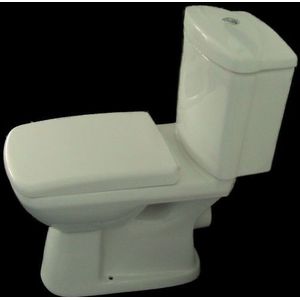 Badstuber Style duoblok toilet set wit met zitting PK