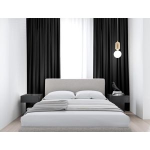 Home of Curtains - ELSA - Gordijn - Plooiband - Verduisterend - Kant en Klaar - 150x250 cm - Zwart