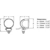 Hella Marine - Mega Beam LED Werklamp - Zwart - 12/24V - Module 70 III