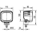 HELLA Werklamp FENDT UltraBeamLEDGenII - LED - Zwart - Aluminiumbehuizing