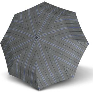 Opvouwbare Paraplu Geruit Grijs - T200 - Dsn 97 cm - Opgevouwen 28 cm - Knirps