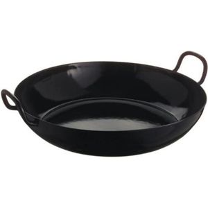 Riess, 0600-022, Gourmet pan 20, Classic - SCHWARZEMAILLE, Diameter 20 cm, Hoogte 5,2 cm, Emaille, Zwart, Inductie