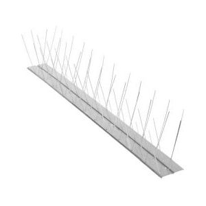 Windhager Vogel- en duivenafweer Classic, vogelafweer, duivenafweerpunten, duivenspikes set van roestvrij stalen lijst en roestvrijstalen spikes, 5,8 x 60 x 11 cm, 07130