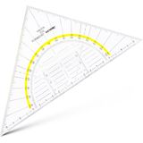 Aristo geodriehoek - 20 cm - met greep - transparant - AR-1555-2