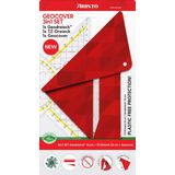 Aristo geocoverset - 3in1 - rood - geocover + geodriehoek + tekendriehoek - AR-18100B