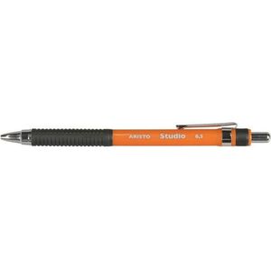 Aristo vulpotlood - Studio Art series - lijnbreedte 0.5mm - hardheid HB - met gum - zwart/oranje - AR-85701