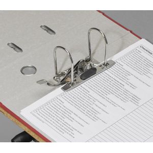 Ordner 80mm DIN A4 Werkstoff: Graupappe recycelt Material der Kaschierung außen: Polypropylen Material der Kaschierung innen: Papier recycelt rot