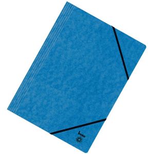 Eckspannmappe A4 390g qm Karton blau