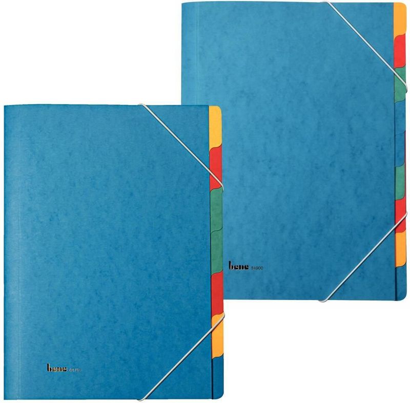 bene Ordnungsmappe 7 Fächer blau