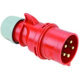 PCE - CEE 5P/32A/400V Stekker - Rood - IP44 Spatwaterdicht
