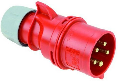 PCE - CEE 5P/32A/400V Stekker - Rood - IP44 Spatwaterdicht