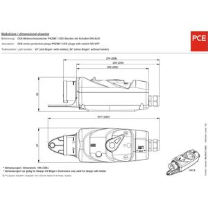 PCE PC Electric 54015063 CEE-motorbeschermingsstekker 16 A 5-polig 400 V 1 stuk(s)