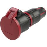 PC Electric 24732-src Koppeling met randaarde Rubber, PA6 250 V Zwart, Rood IP54