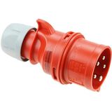 PCE CEE Stecker mit Phasenwender Shark, 5-polig, 32 A, 400 V, IP44
