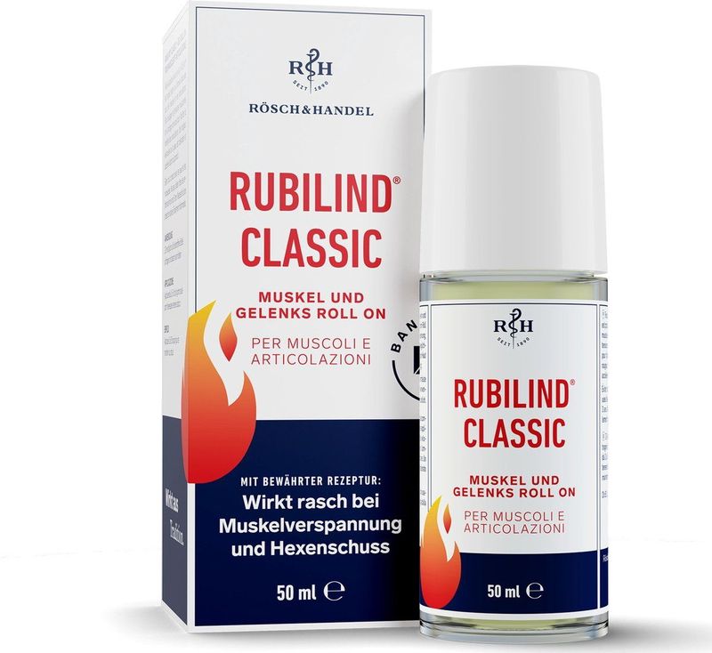Rubilind® Classic - Spier en Gewricht Roll-on - Kamfer - Menthol - Lavendelolie - Rozemarijnolie