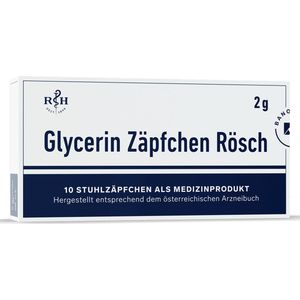 Rösch & Handel Glycerine Zetpillen 2 gr. - 10 stuks verpakking