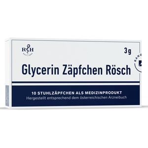 Rösch & Handel Glycerine Zetpillen 3 gr. - 10 stuks verpakking