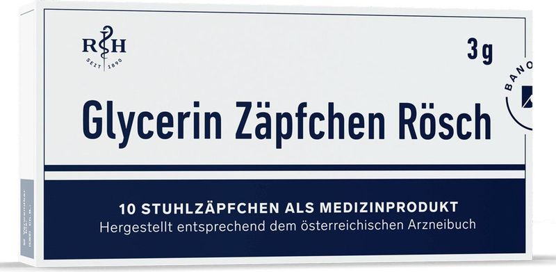 Rösch & Handel Glycerine Zetpillen 3 gr. - 10 stuks verpakking