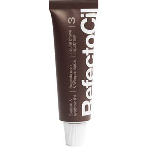 RefectoCil - Natural Brown No. 3 - Wenkbrauw- en Wimperverf - Bruin - Professioneel Gebruik