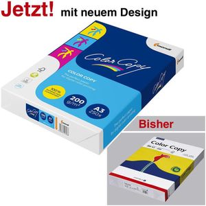 4 x Mondi Farblaserpapier Color Copy satiniert A3 200g weiß VE=250 Bla