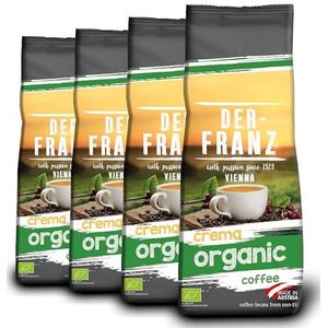 Der-Franz - Bio Crema koffie, keurmerk, gemalen, 4 x 500 g