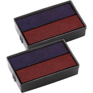Stempelersatzkissen ® E10 ® Printer 10 Printer c 10 Mini-Dater s 120 Mini-Folio s 126 Mini-Info s 120/W Mini-Dater s 160 30 x 19 mm (b x h) blau/rot