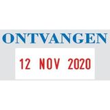 Colop tekststempel met datum Printer tekst: ONTVANGEN - blauw Papier 9004362375616