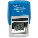 Colop tekststempel met datum Printer tekst: ONTVANGEN - blauw Papier 9004362375616