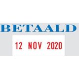 Colop tekststempel met datum Printer tekst: BETAALD