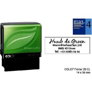 Tekststempel colop printer 20 green line