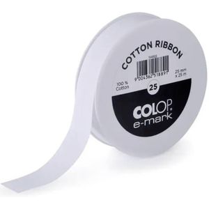 COLOP - COLOP e-mark (25 mm x 25 m) wit katoenen band voor mobiele printers - 1 stuk
