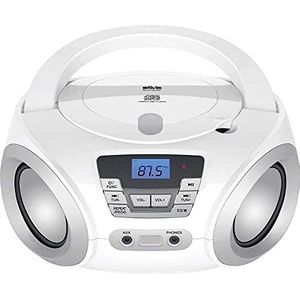 Silva-Schneider 1901849 PCD 19.1 UKW Radio, CD Player, AUX, Netz- und Batteriebetrieb, Weiß