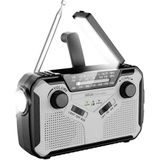 Silva - Schneider SOS 112 - Outdoorradio - Zwart/Zilver - Acculaadfunctie - Handslinger - Zonnepaneel - Zaklamp