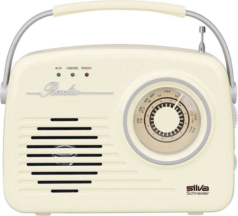 Silva Schneider Mono 1965 Kofferbakradio - Beige - Accu - Compact Ontwerp