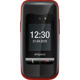 Emporia EEN 2G (2.40"", 2 Mpx, 2G), Sleutel mobiele telefoon, Rood, Zwart