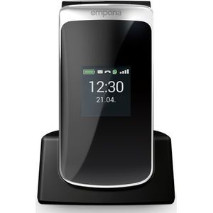 Emporia TOUCHsmart.2 Senioren Clamshell Telefoon IP5 - SOS-kno - Spatwaterdich - Stofvrij Zwart