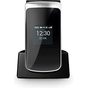 Emporia TOUCHsmart.2 Senioren Clamshell Telefoon IP5 - SOS-kno - Spatwaterdich - Stofvrij Zwart